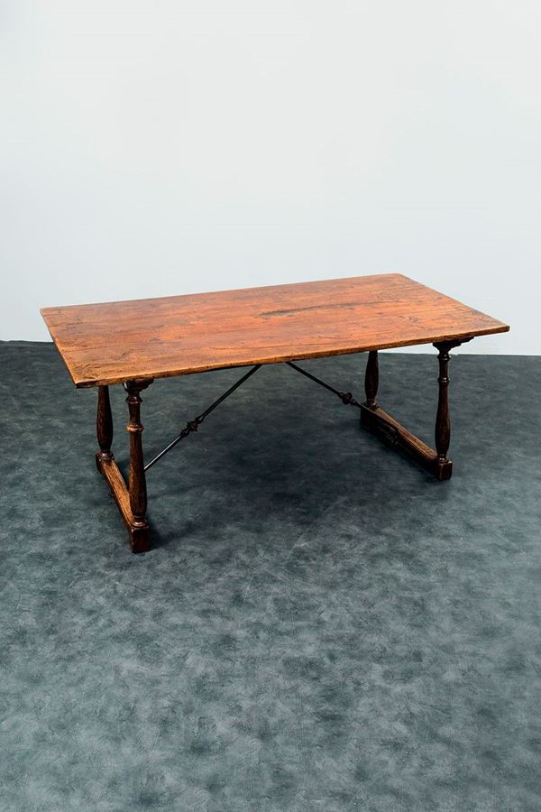 Tavolo in quercia, gambe torni  - Asta Antiquariato - Incanto Casa d'Aste e Galleria