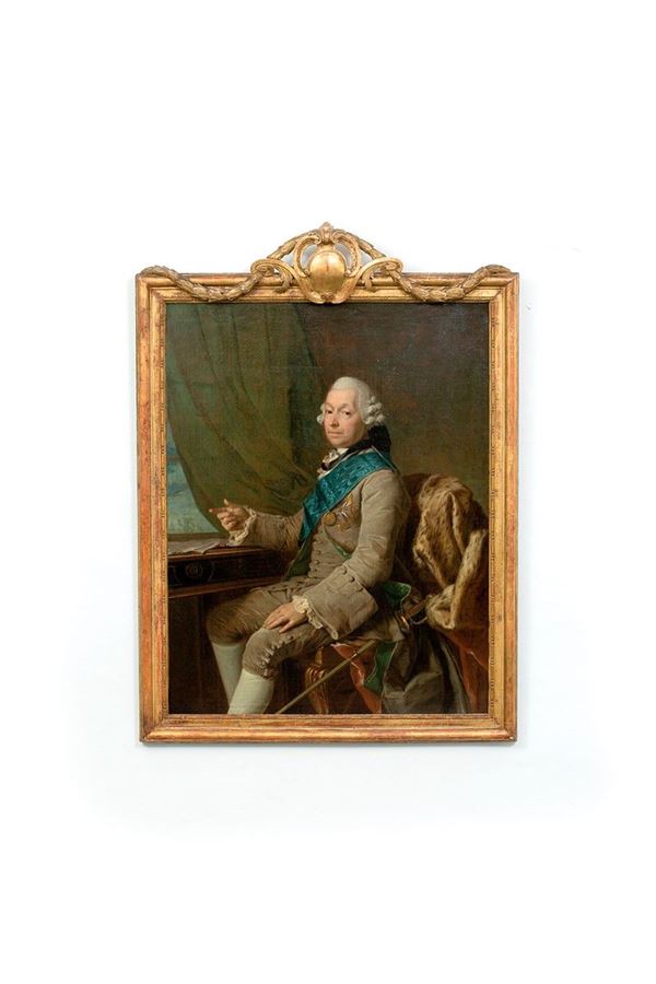 Johann Georg Ziesenis : Ritratto di  personaggio di co  - Auction Antiquariato - Incanto Casa d'Aste e Galleria