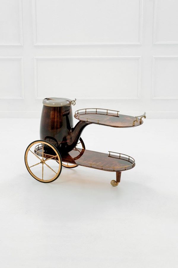Aldo Tura - Carrello
Ottone, pergamena ti