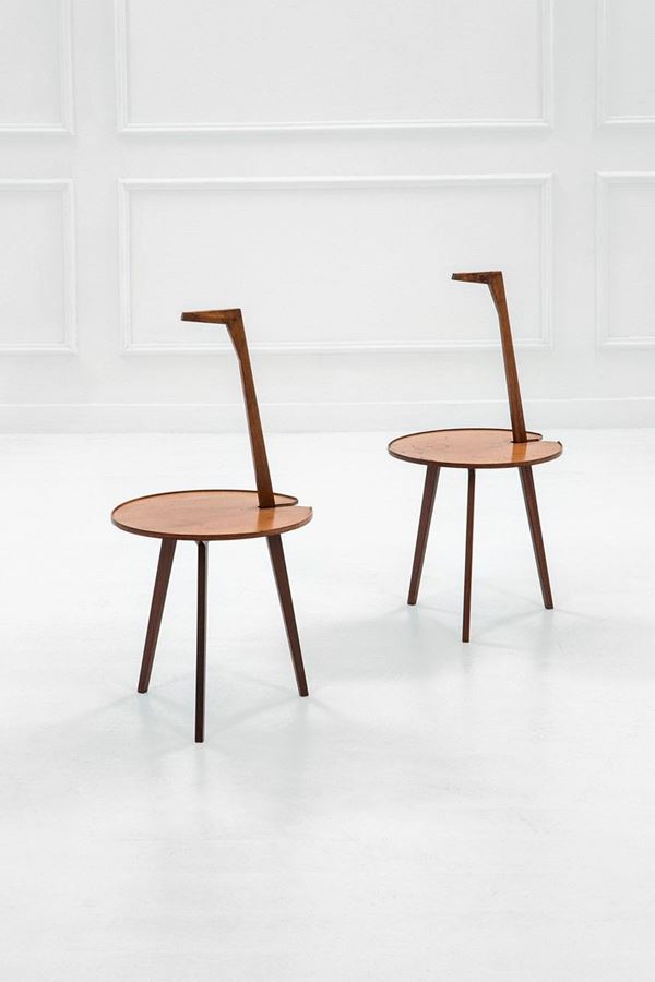Franco Albini, Franca Helg : Due tavolini mod. TN 6 (detto   - Asta Design - Incanto Casa d'Aste e Galleria