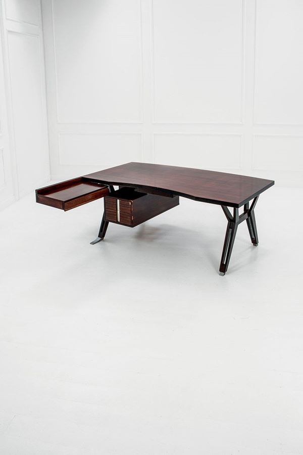 Ico Parisi : Scrivania
Legno di palissandr  - Auction Design - Incanto Casa d'Aste e Galleria