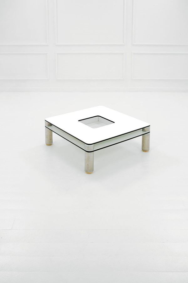 Joe Colombo : Raro tavolo basso
Metallo cro  - Auction Design - Incanto Casa d'Aste e Galleria
