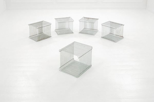 Verner Panton : Cinque sgabelli
Tondino d&#39;acc  - Auction Design - Incanto Casa d'Aste e Galleria