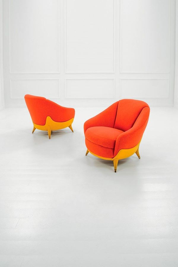 Guglielmo Veronesi (attr.) : Rara coppia di poltrone
Legno  - Auction Design - Incanto Casa d'Aste e Galleria