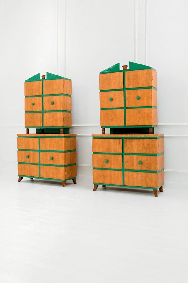 Due mobili doppiocorpo
Legno   - Asta Design - Incanto Casa d'Aste e Galleria