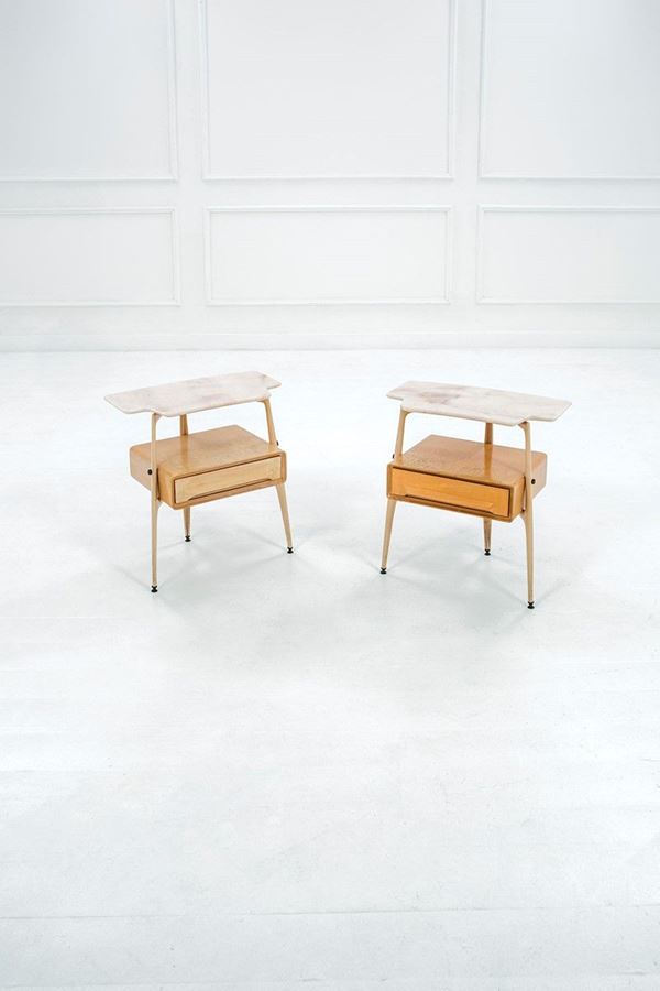 Silvio Cavatorta : Due comodini
Legno di acero,   - Auction Design - Incanto Casa d'Aste e Galleria