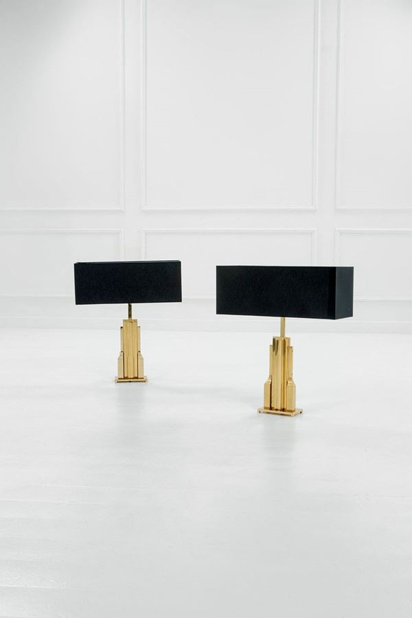 Luciano Frigerio : Due lampade da tavolo mod. Tar  - Auction Design - Incanto Casa d'Aste e Galleria