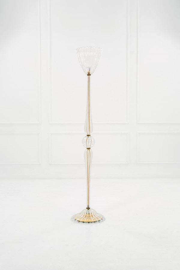Seguso Vetri d'Arte - Lampada da terra
Metallo ed o