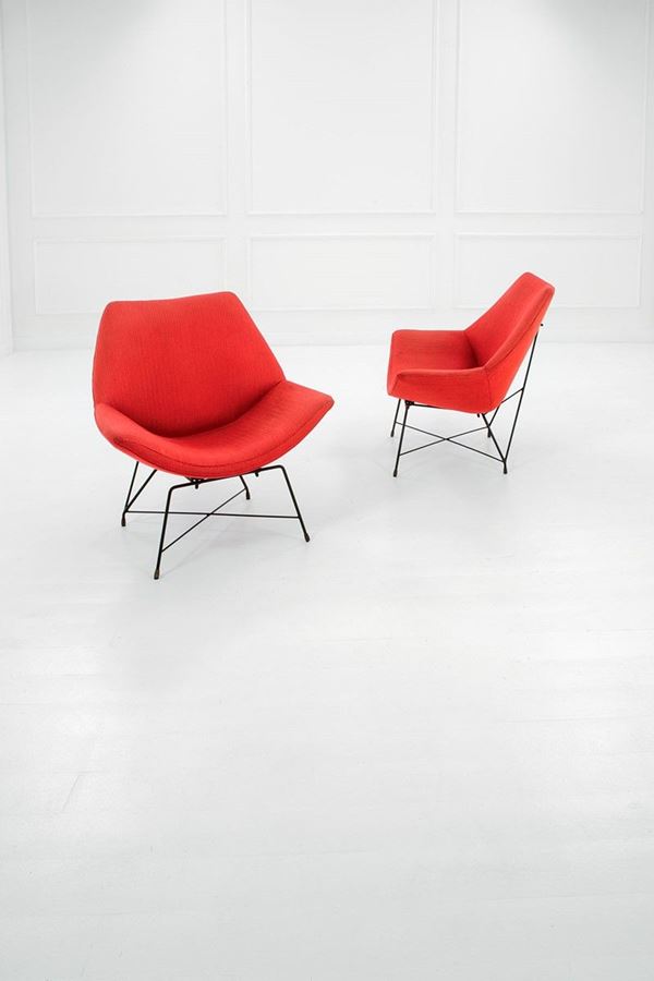 Augusto Bozzi : Due poltrone
Ferro trafilato   - Auction Design - Incanto Casa d'Aste e Galleria