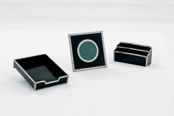 Gabriella Crespi : Set da scrivania
Ottone croma  - Asta Design - Incanto Casa d'Aste e Galleria
