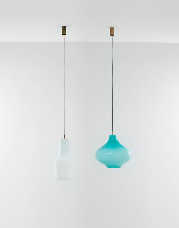 Massimo Vignelli : Due lampade a sospensione di d  - Asta Design - Incanto Casa d'Aste e Galleria