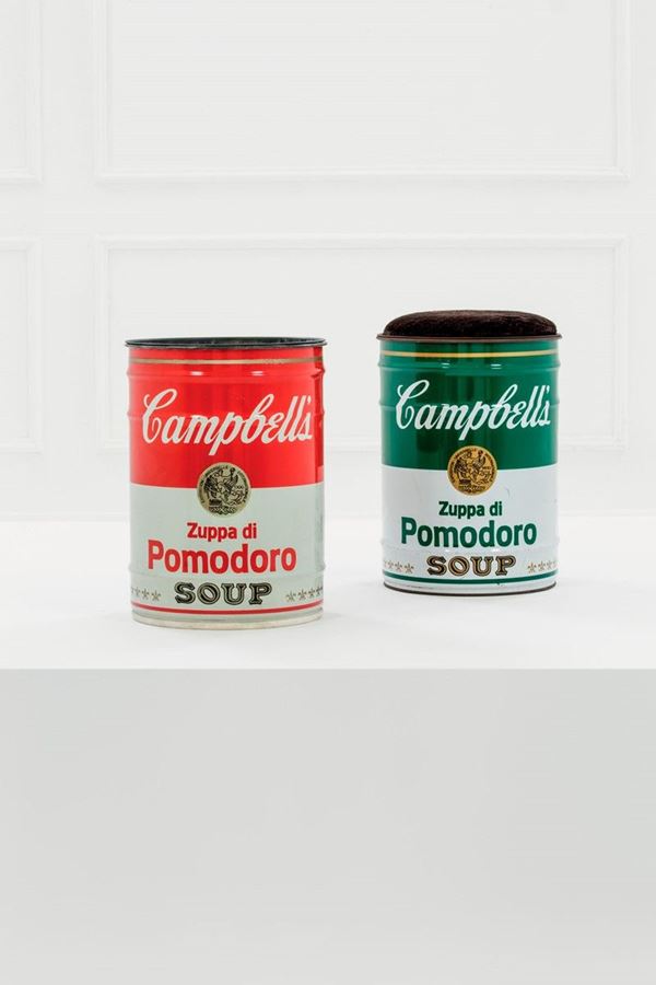 Dino Gavina : Due sgabelli contenitori omagg  - Auction Design - Incanto Casa d'Aste e Galleria