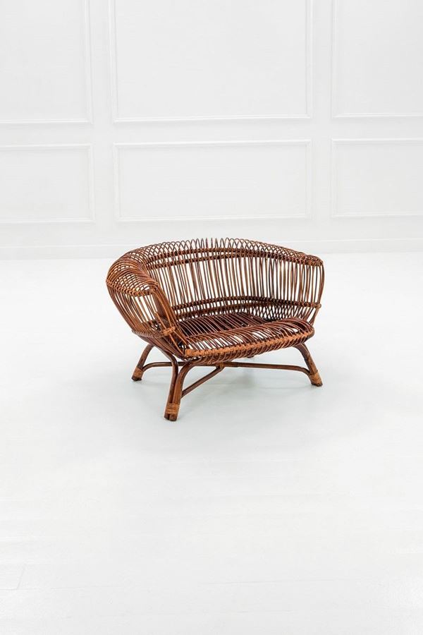 Paolo Tilche : Poltrona mod. Silvia
Canna d&#39;  - Auction Design - Incanto Casa d'Aste e Galleria