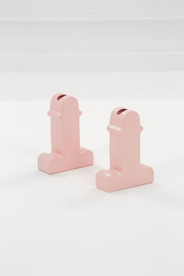 Ettore Sottsass - Due vasi Florero Shiva 
Ceram