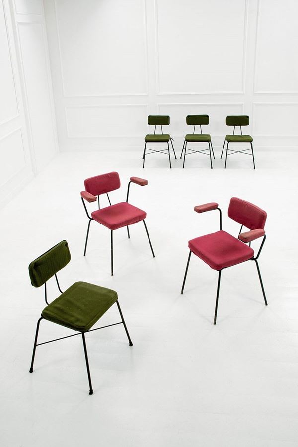 Studio B.B.P.R. : Quattro sedie della serie Spaz  - Asta Design - Incanto Casa d'Aste e Galleria