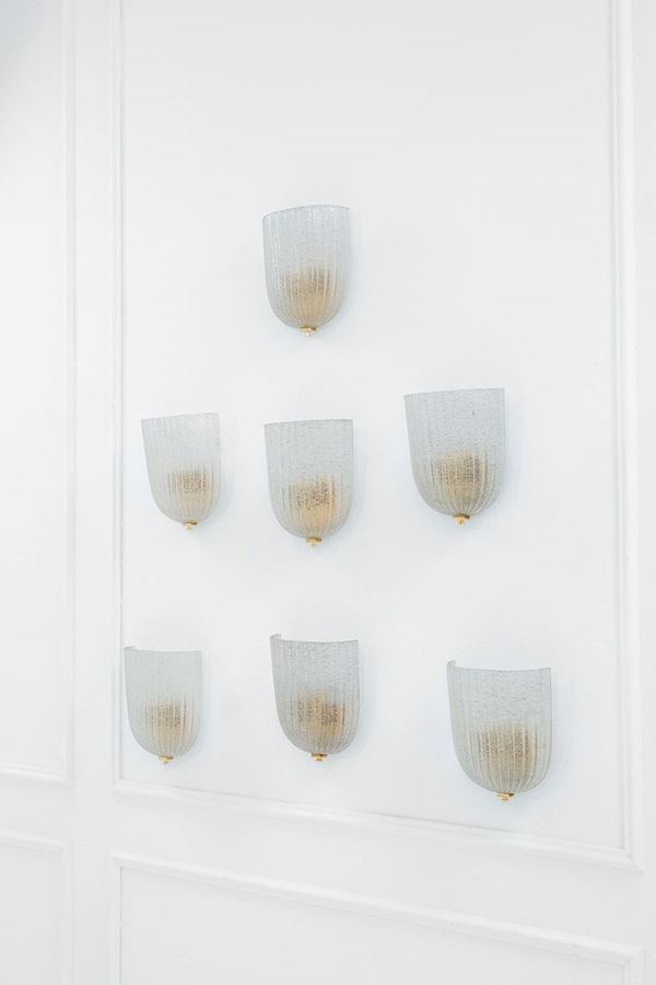 Barovier &amp; Toso : Sette lampade da parete
Otton  - Asta Design - Incanto Casa d'Aste e Galleria