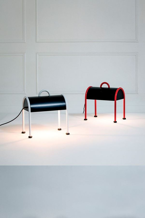Ettore Sottsass - Due lampade da tavolo mod. Val