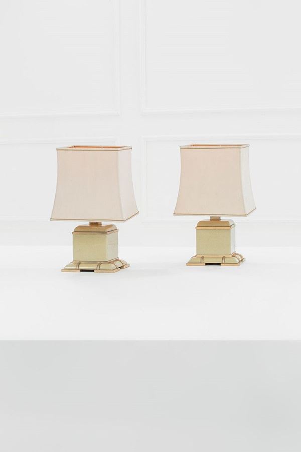 Antonio Pavia - Due lampade da tavolo
Legno l