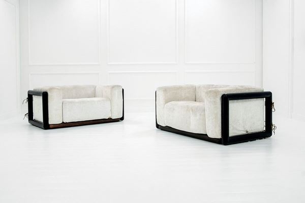 Carlo Scarpa - Rara coppia di poltrone mod. C