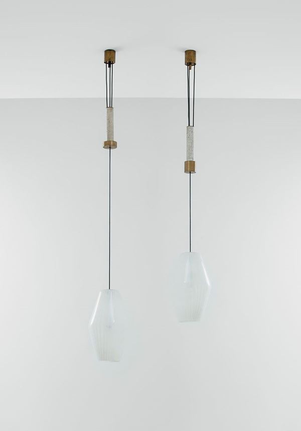 Venini : Due lampade a sospensione ad a  - Auction Design - Incanto Casa d'Aste e Galleria