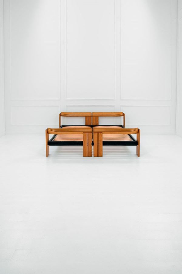 Afra e Tobia Scarpa : Letto a due piazze della serie  - Auction Design - Incanto Casa d'Aste e Galleria