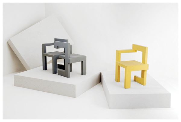 Gerrit Rietveld - Tre sedie mod. Steltman