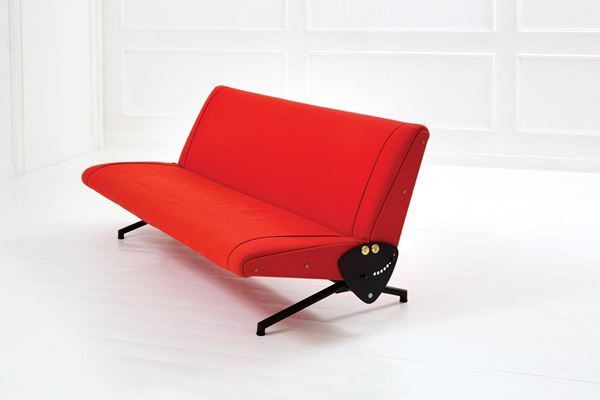 Osvaldo Borsani : Divano mod. D70
Metallo verni  - Asta The Beat of Design - Incanto Casa d'Aste e Galleria