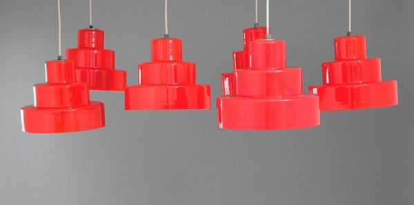 AV Mazzega : Sei lampade a sospensione
Str  - Asta Design - Incanto Casa d'Aste e Galleria