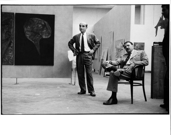 Ugo Mulas : Lucio Fontana e Carlo Cardazzo  - Asta Fotografia - Incanto Casa d'Aste e Galleria