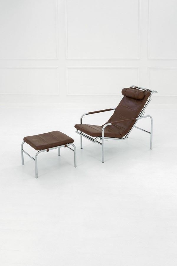 Gabriele Mucchi : Chaise longue con poggiapiedi   - Asta Design - Incanto Casa d'Aste e Galleria