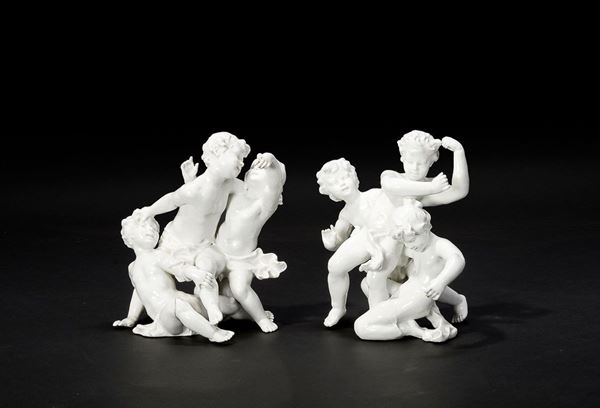 Gruppo in porcellana raffigura  - Asta Antiquariato - Incanto Casa d'Aste e Galleria