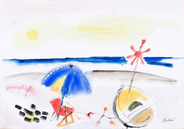 Enrico Paulucci : Marina
Acquerello su carta, f  - Auction Antiquariato - Asta da fallimento - Incanto Casa d'Aste e Galleria