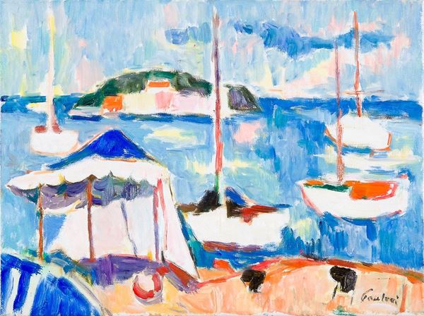 Enrico Paulucci : Marina
Olio su tela, firmato   - Asta Antiquariato - Asta da fallimento - Incanto Casa d'Aste e Galleria