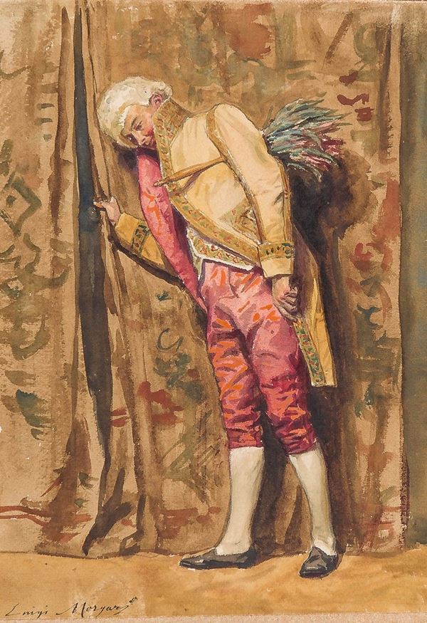 Luigi Morgari : Origliando
Acquerello, firmat  - Asta Antiquariato - Asta da fallimento - Incanto Casa d'Aste e Galleria