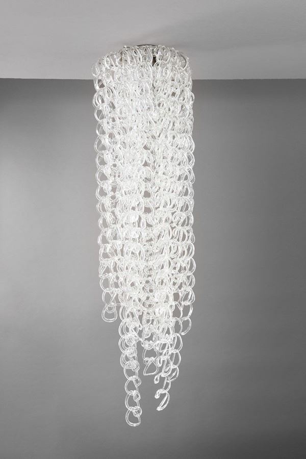 Angelo Mangiarotti : Lampada a sospensione  mod. Gi  - Asta The Beat of Design - Incanto Casa d'Aste e Galleria