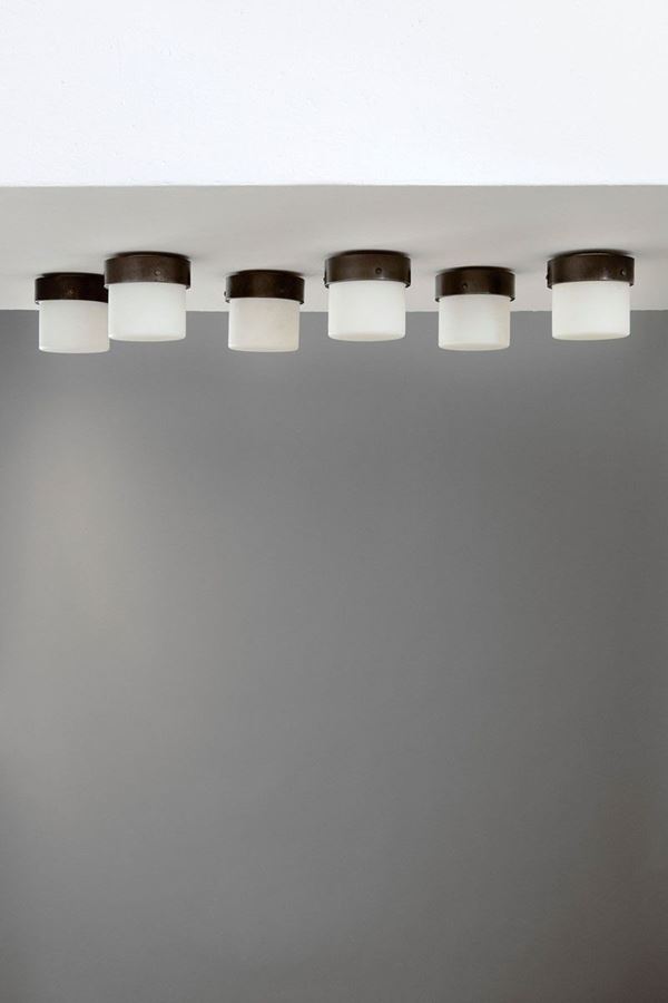 Gino Sarfatti : Sei lampade a plafone mod. 303  - Asta Design - Incanto Casa d'Aste e Galleria