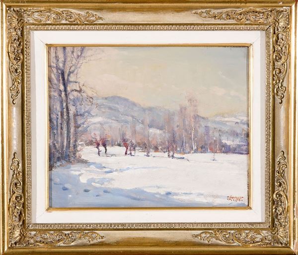 Giovanni Colmo : Paesaggio alpino
Olio su cart  - Auction Antiquariato - Incanto Casa d'Aste e Galleria