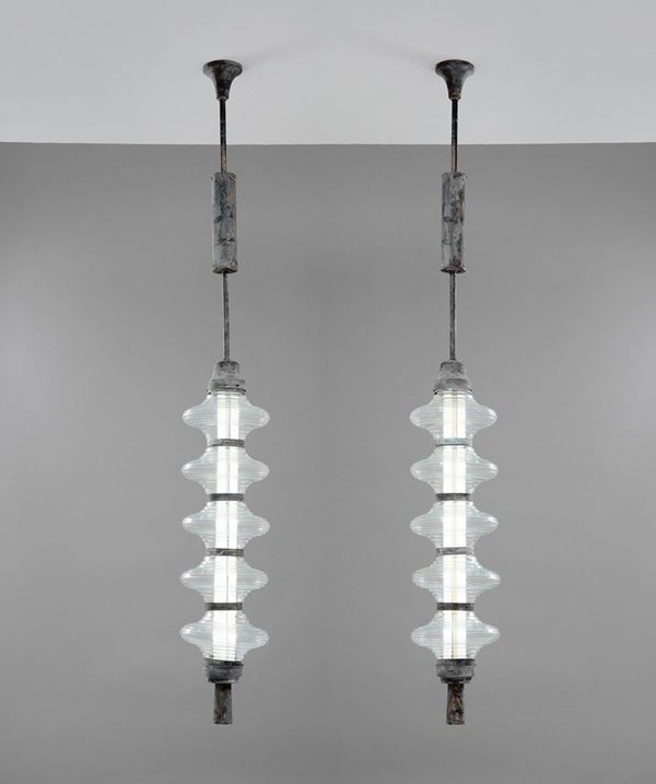 Alziro Bergonzo : Due lampade a sospensione
Str  - Asta Design - Incanto Casa d'Aste e Galleria