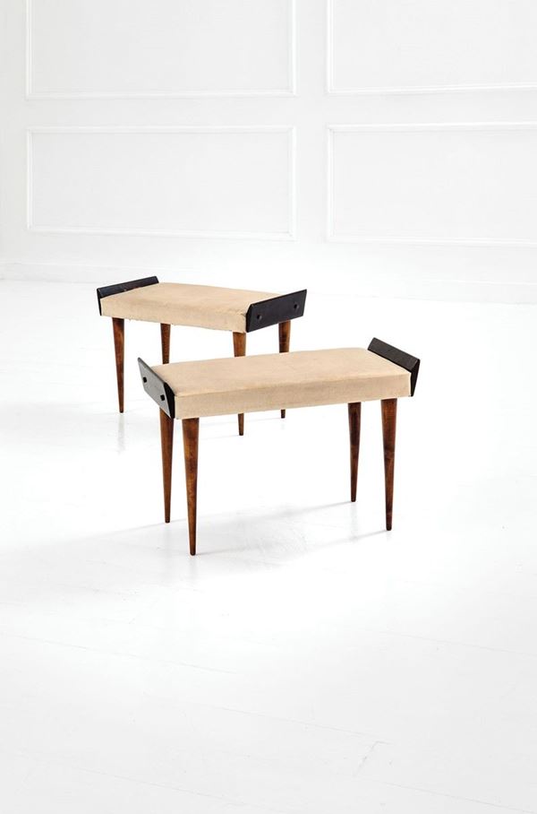 Osvaldo Borsani : Coppia di sgabelli
Legno lacc  - Auction Design - Incanto Casa d'Aste e Galleria