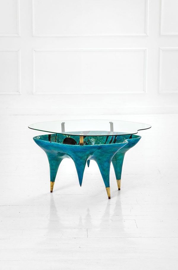 Carlo Zauli : Tavolo basso
Maiolica policro  - Asta Design - Incanto Casa d'Aste e Galleria