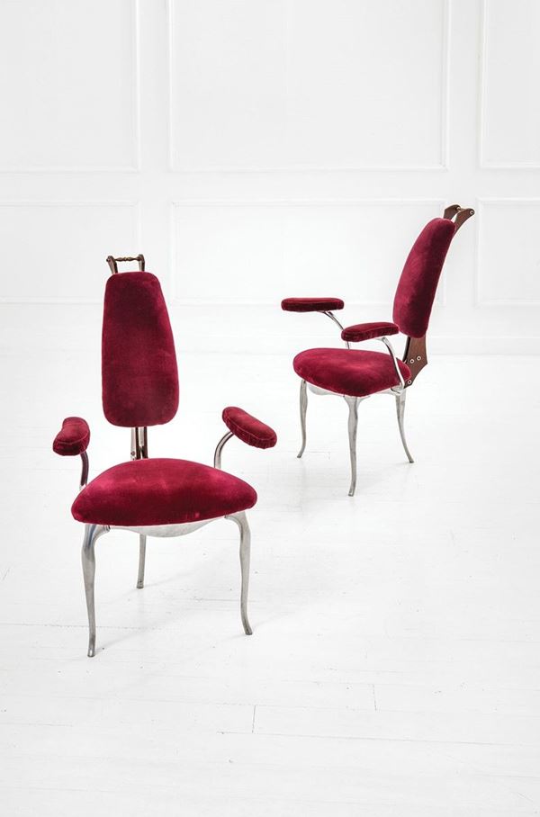 Toni Cordero : Coppia di poltroncine mod. Reg  - Auction Design - Incanto Casa d'Aste e Galleria