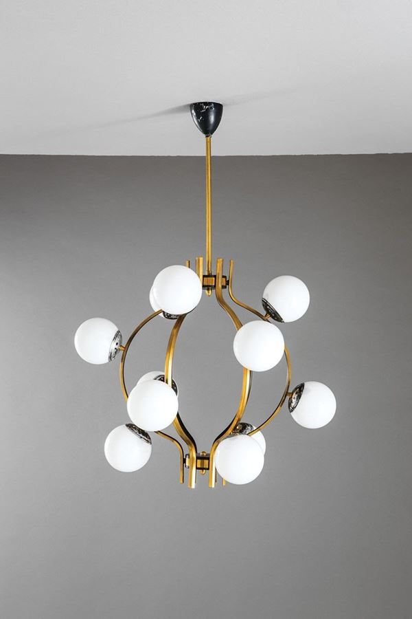 Stilnovo : Lampada a sospensione a 12 luc  - Auction Design - Incanto Casa d'Aste e Galleria