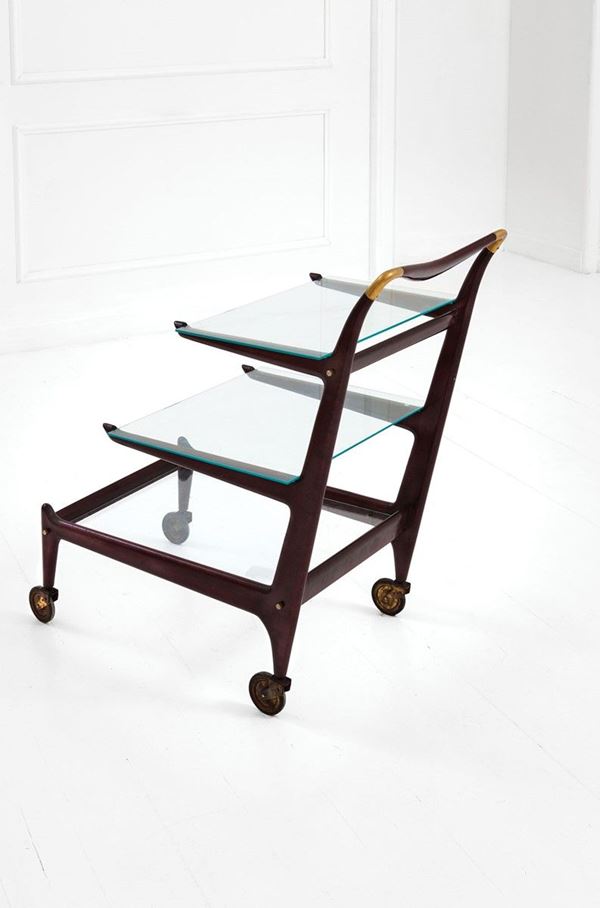 Ico Parisi (attr.) : Carrello
Struttura in faggio   - Auction Design - Incanto Casa d'Aste e Galleria