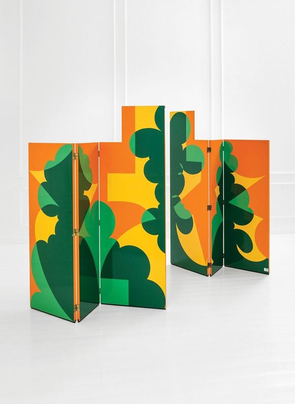 Dino Gavina : Paravento omaggio a Giacomo Ba  - Auction Design - Incanto Casa d'Aste e Galleria