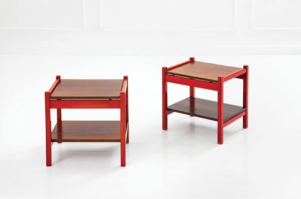 Ettore Sottsass - Due comodini
Struttura in leg