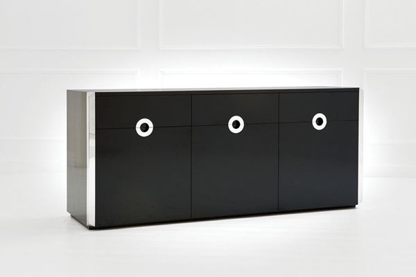 Willy Rizzo - Credenza
Legno laccato, lamin