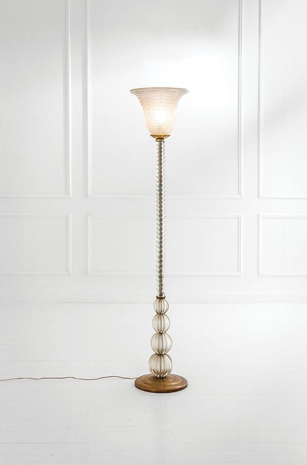 Barovier &amp; Toso : Lampada da terra
Elementi in   - Auction Design - Incanto Casa d'Aste e Galleria