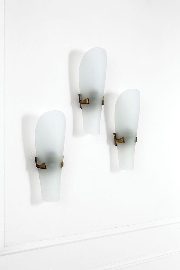 Max Ingrand - Tre lampade da parete mod. 163