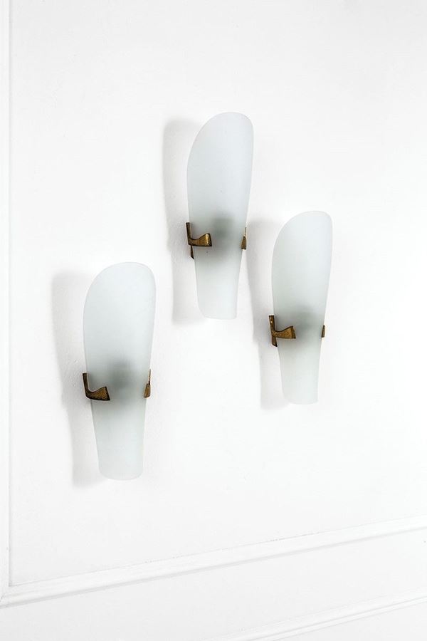 Max Ingrand : Tre lampade da parete mod. 163  - Auction Design - Incanto Casa d'Aste e Galleria