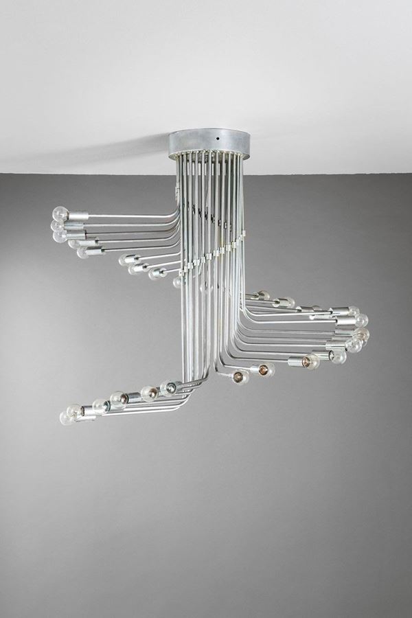 Reggiani : Lampada a plafone a trenta pun  - Auction Design - Incanto Casa d'Aste e Galleria